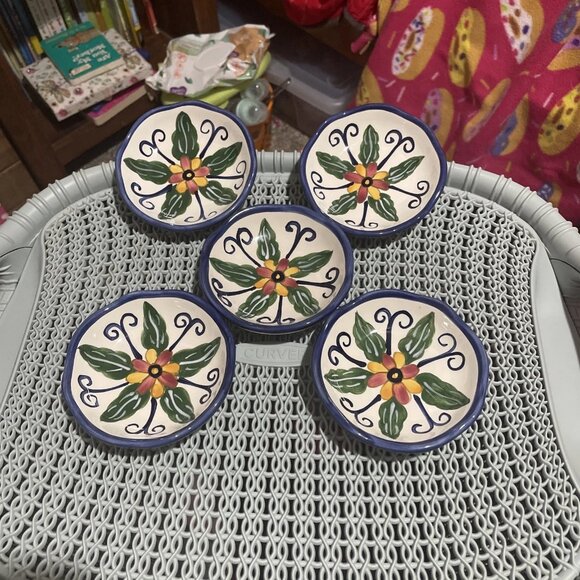 Whole Home Talavera Individual Dip Dish 4" - Set of 5 - Picture 1 of 3